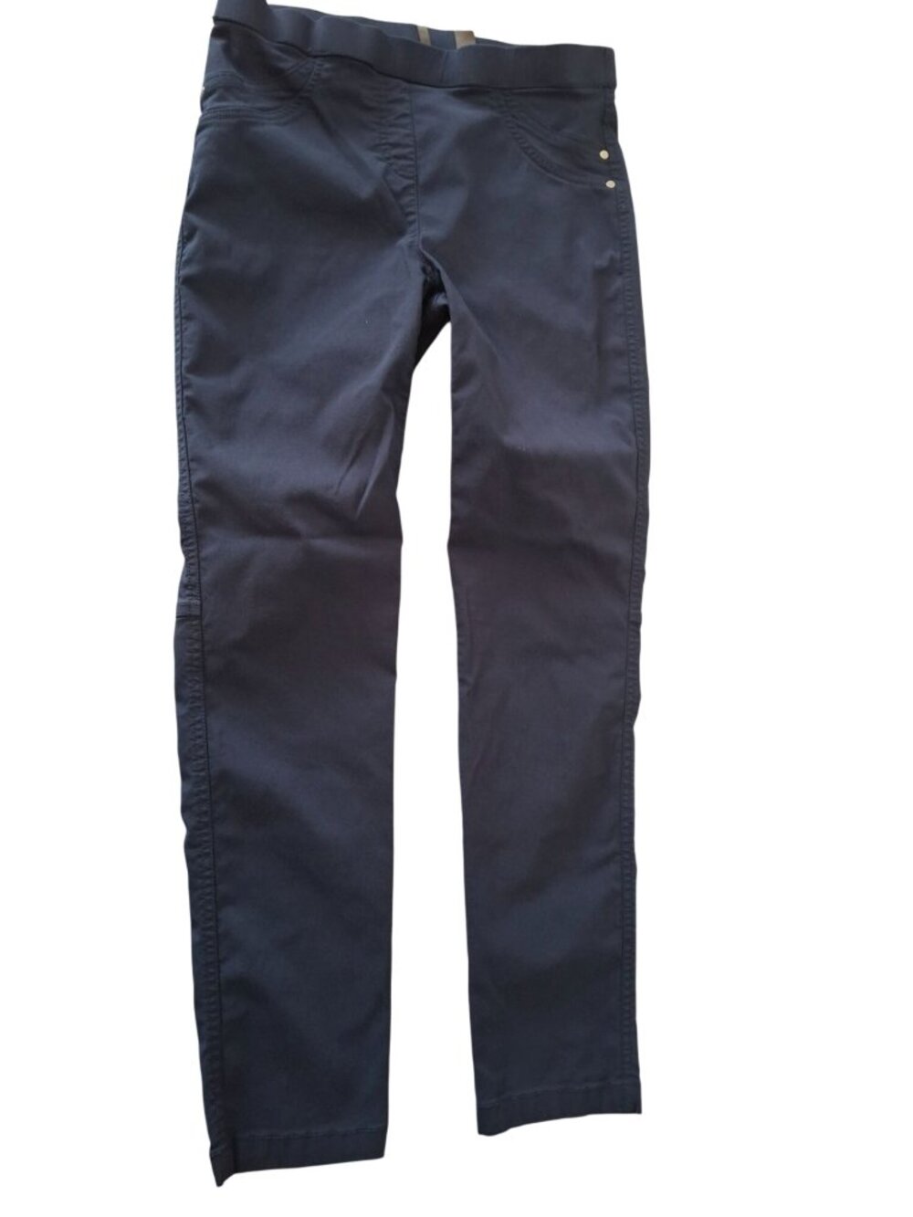 Skyes The Limit Navy Slim Fit Stretch Pants Size 6 Career Quiet Luxury Office